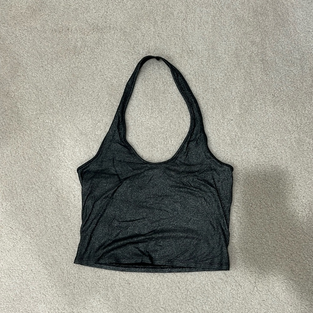 Halter top, metallic